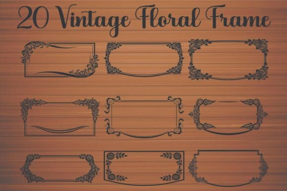 20 Vintage Floral Frames