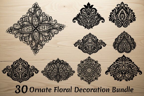 30 Ornate Floral Decoration Bundle