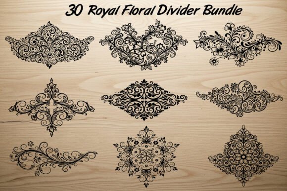 30 Royal Floral Divider Bundle