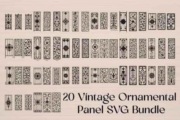 Decorative Ironwork Panel SVG Bundle