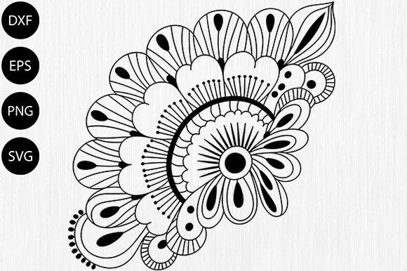 Elegant Floral Frame Withflowers LineAr