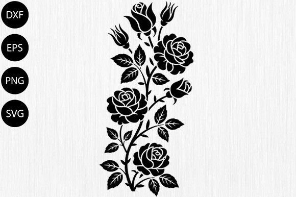 Elegant Floral Frame Withflowers LineArt