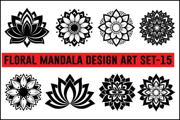 Elegant Floral Mandala Art Set2
