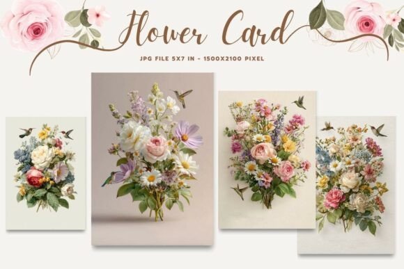 Flower Card Floral Greeting Postcard_22