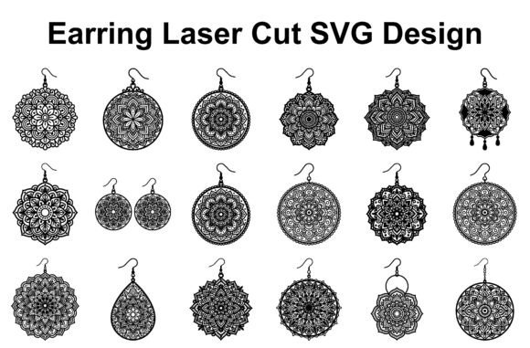 Mandala Earring SVG Bundle