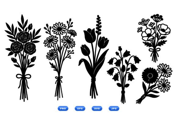 Minimal Floral Bouquet Clipart