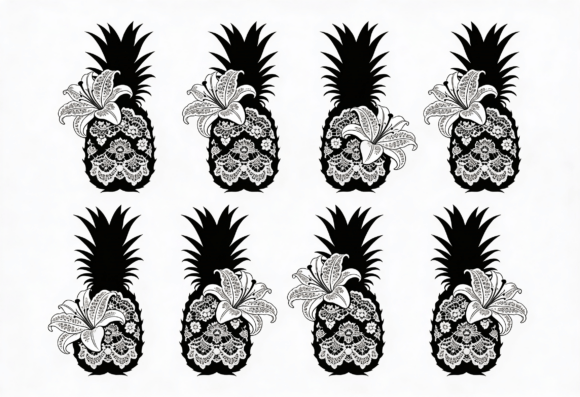 Pineapple Lace Lily Floral Graphic