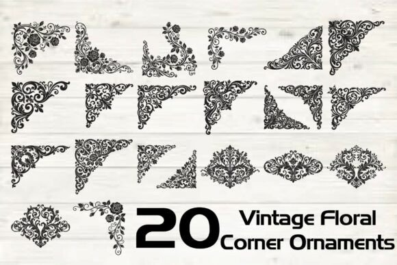 Vintage Floral Corner Ornaments