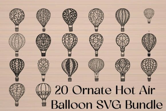 Vintage Hot Air Balloon SVG Bundle