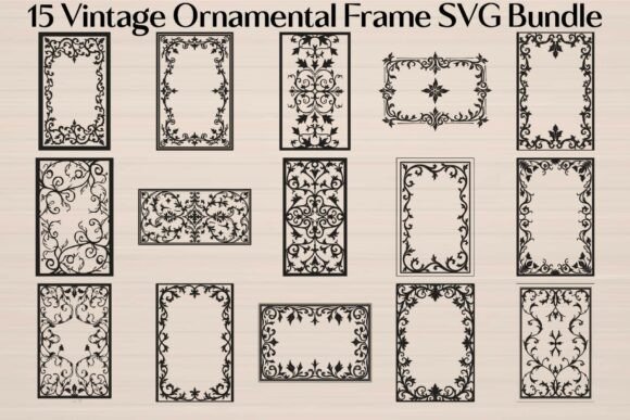 Vintage Ornamental Frame SVG Bundle