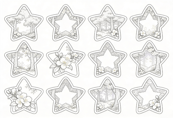 Whimsical Star Frames with Floral